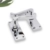 Infinity Decor Polished Chrome Victorian Scroll Lever Latch Door Pull Handle Pair on Rectangular Backplate Privacy Lock for Bathroom Internal Door