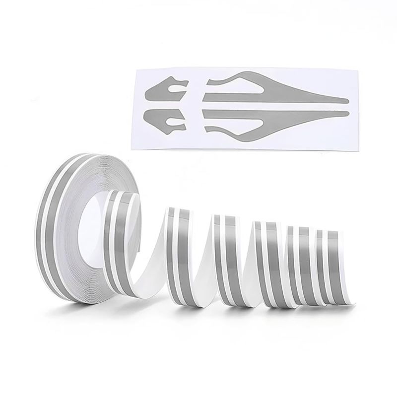 3/8 Roll Vinyl Pinstriping Pin Stripe Line Tape Decal Sticker 9mm CHROME SILVER