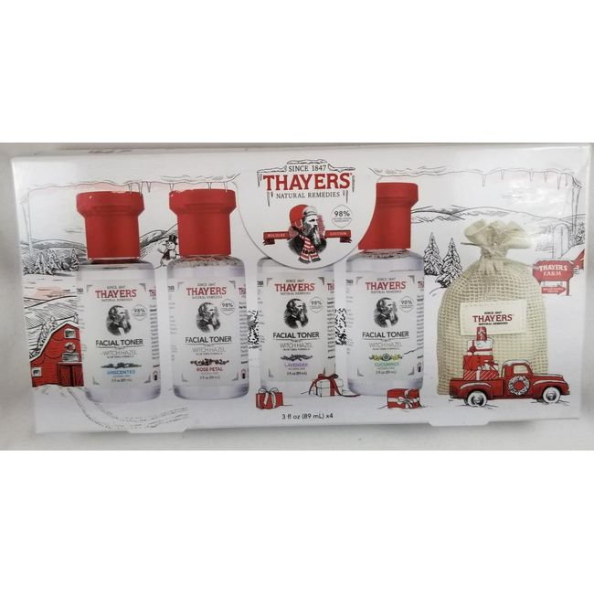 Thayers Witch Hazel Natural Remedies Holiday Edition Gift Set Mens Facial Toners