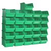 26 Professional Storage Boxes Polypropylene Size 3 Green