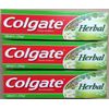 3 Colgate Herbal Fluoride Toothpastes 100ml (154g) Eucalyptus,Myrrh,Sage & Chamomile