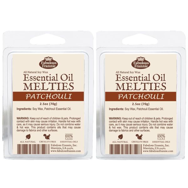 Fabulous Frannie Patchouli Pure & Natural Soy Candle Meltie/Tart/Melts 2.5oz (Set of 2)