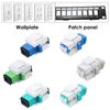 Duogalia 25-Pack SC-OM3 Fiber Optic Coupler Keystone Jack Modular for Patch Panels and Wall Plates