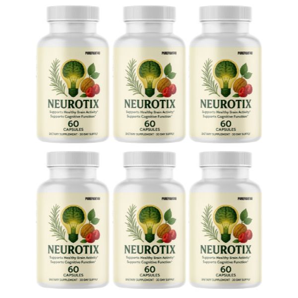 Neurotix Nutritional Supplement Support for Brain Function & Focus - 6 Bottles