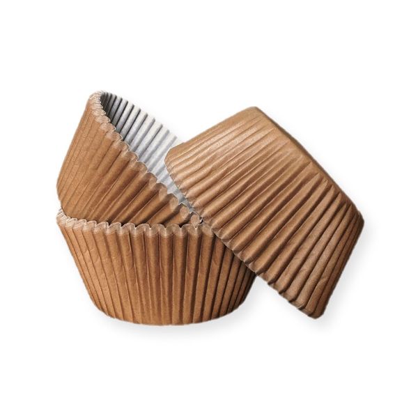25 PC Set of Chocolate Brown Solid Print Cupcake Liners - Baking, Caking and Craft Tools from Bakell