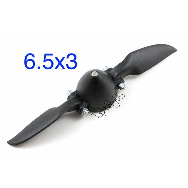 1 Set 6.5x4 Plastic Folding Propeller Assembly Aluminum Hub (3.17mm) (US SHIP)