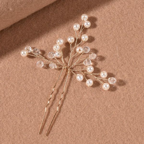 VMila Wedding Pearl Hair Pins Wedding Hair Pins Bridal Hair Accessories Pearl Flower Hair Accessories For Women Girls Wedding Hair Accessories (KC Gold Small Pin)