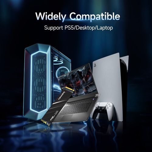 fanxiang 2TB NVMe SSD PCIe Gen4 M.2 SSD for PS5, Up to 5000 MB/s, Internal Gaming SSD for PS5, 3D NAND SLC Cache Solid State Drive Upgrade Storage for PC/Laptops S690Q