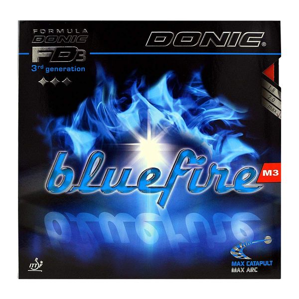 Donic Bluefire M3 Table Tennis Rubber (Red, Max)