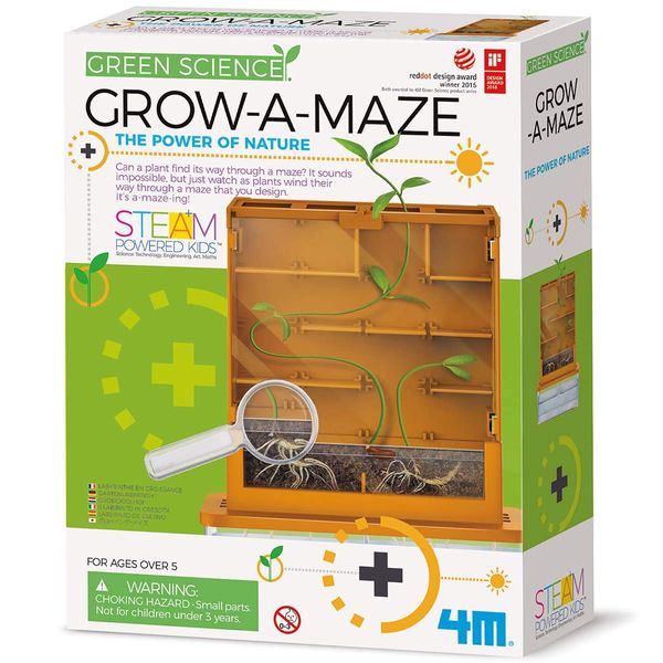 4M Green Science Grow A Maze Kit, Build A Plant Maze Science Kit, For Boys & Girls Ages 5+ , 5 x 4 nches