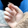 24 Pieces Medium Length Petite Luxury Khaki Stone Girly Nail
