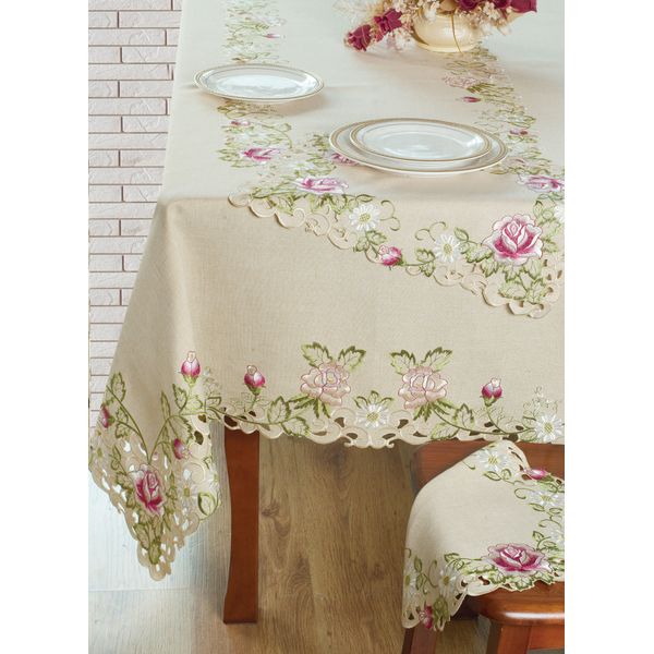 Beige Table Cover - Docia Collection - Placemats / Set of 4