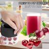 Cherry Pitter Multiple, Quick Release Multi Cherries Stoner Pitter 7-in-1, Push Button Cherr'y Core Pit'ter with Splatter Protector, Pit Remover for Making Jam(Save Time) (Black, Large)
