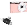 BoxWave Smart Gadget Compatible with Haoctrers Digital Camera for Kids (2.88 in) - AllReader SD Card Reader, microSD Card Reader SD Compact USB - Jet Black