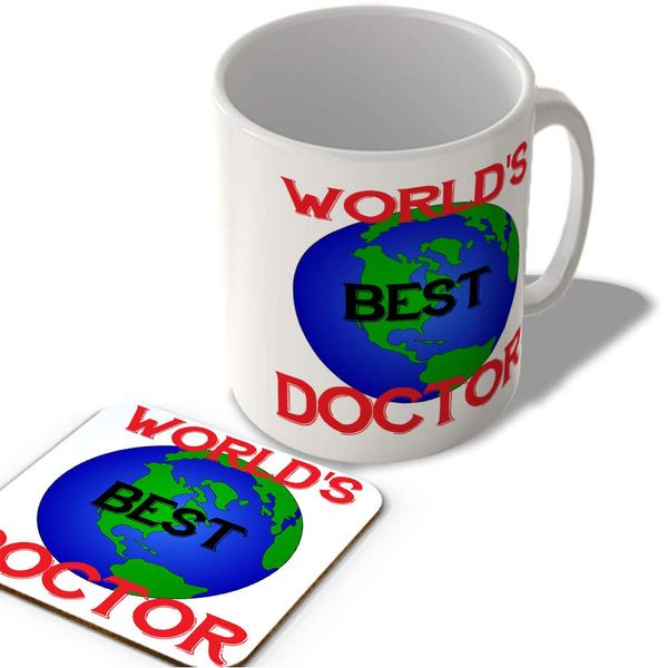 McMug - World's Best Doctor - Mug and Coaster Set, Ceramic, 11fl.oz.