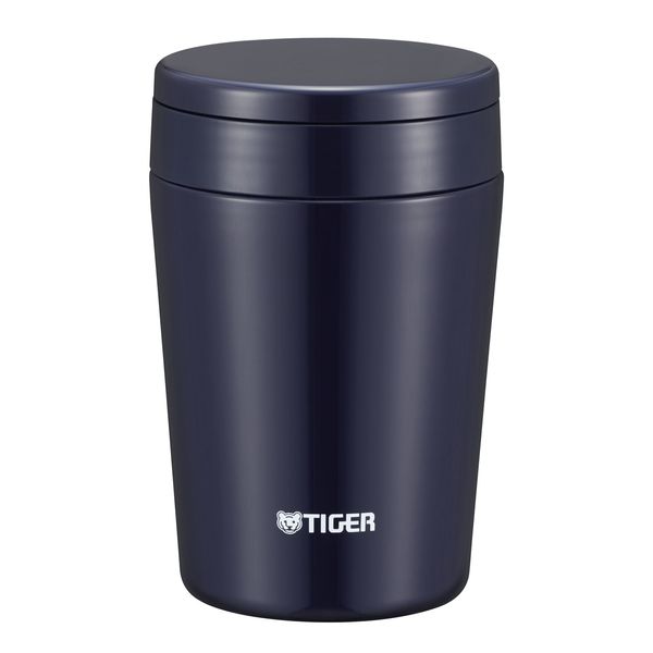 Tiger Thermos MCL-B038-AI, Vacuum Insulated Soup Jar, 12.8 fl oz (380 ml), Insulated, Bento Box, Wide Mouth, Round Bottom, Indigo Blue