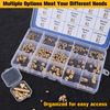 LEONTOOL Insert Nut Set 307 Pieces M2 M2.5 M3 M4 M5 M6 1/4-20 Embedded Nut Threaded Insert Kit Threaded Insert for Plastic Set Brass Nut Insert Insert for Plastic Set Embedded Nuts Female Threaded