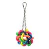 Hanging Rainbow Ball Foraging Parrot Toy with Bell - Large