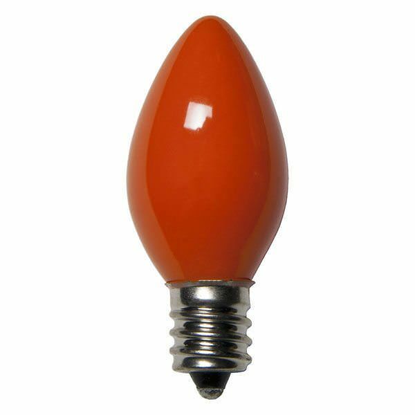 25 C7 Orange Ceramic Replacement Bulbs Christmas Party Holiday Wedding 