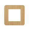 3 Count Acrylic Single Light Switch Surround Socket Switch Sticker Cover Solid Color - Nature Wooden Color