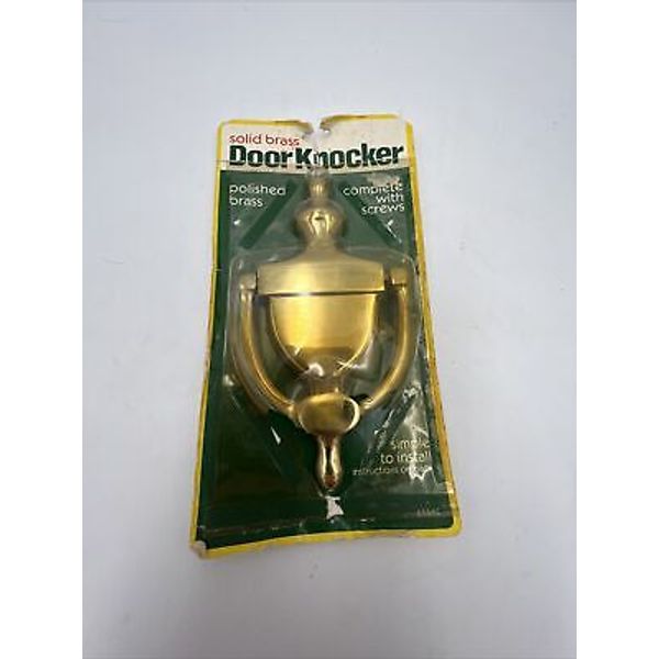 Solid Brass Door Knocker by Brainerd New Sealed Package 6 1/16" x 3 1/16"