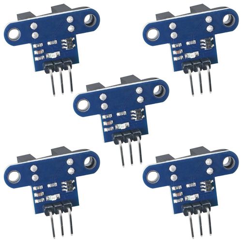 JJHXSM 5PCS IR Sensor Module with Indicator Light Intelligent Trolley Speed Sensor Module Optical Interrupt Sensor Motor Speed Detection for Trolley Distance Measurement