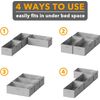 3 Pack 10" High under Bed Storage Containers, Large Underbed Storage Organizer B