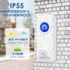 Wireless Doorbell Transmitter PHYSEN Single Push Button for Home/Classroom Doorbell without Receiver White