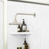 JS L-Shaped 12 in. Shower Arm Extender, Brushed Nickel Finish