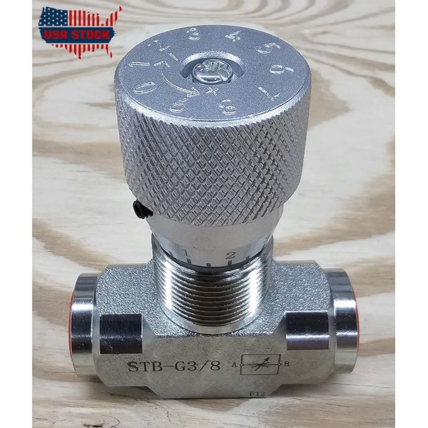 3/8" Hydraulic Flow Control Valve - STB-G3/8 - USA STOCK