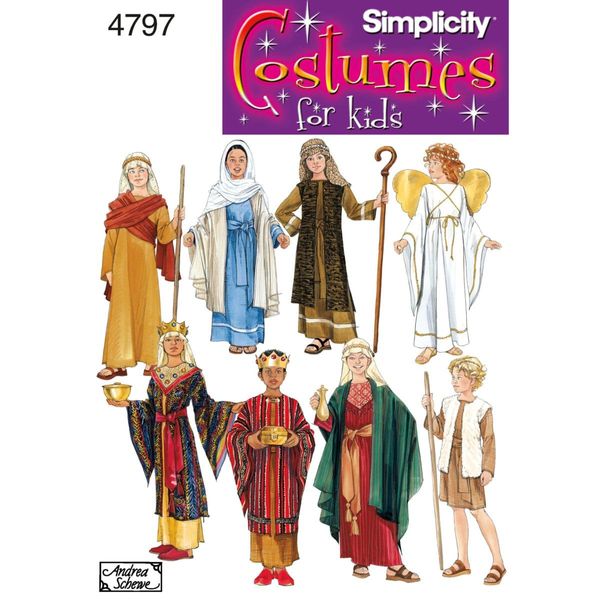 Simplicity Sewing Pattern 4797 A Boy and Girl Costumes