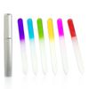 6 Pack Glass Nail File with Case Professional Crystal Nail File Glass Fingernail Files Double-Sided Manicure Tool for Natural Nails