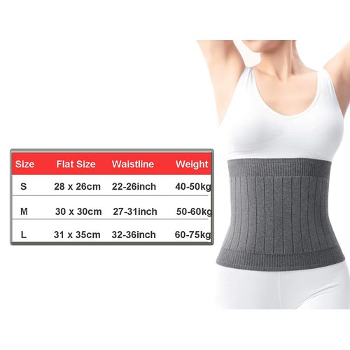 iNelihoo Thermal Knit Lumbar Warmer Cashmere Abdominal Binder Lower Back Support Belt Brace Stomach Kidney Trimmer Band Postpartum Belly Warming Kidney for Women Maternity Recovering