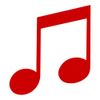 azutura Semiquaver Musical Notes Wall Sticker Pack Strawberry Red