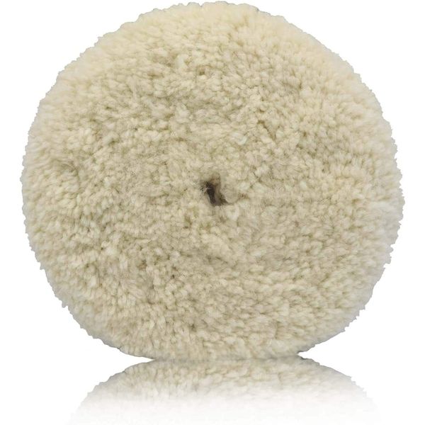 7in Wool Buffing Pad 100%Natural Wool Double Side Compound Cutting and Polishing