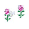 Children's .925 Sterling Silver Roses Earrings