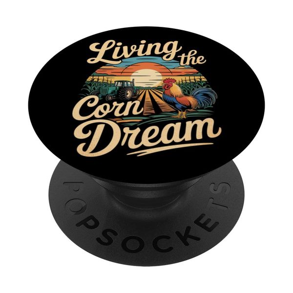 Living The Corn Dream Corn Farmer PopSockets Adhesive PopGrip