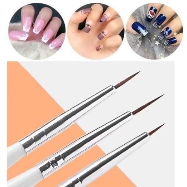 Nail brush beauty tool fine nail art brush manicure brush 3-piece set