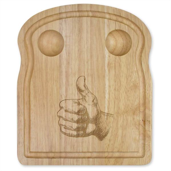 'Thumbs Up' Wooden Breakfast Board (WB00081665)
