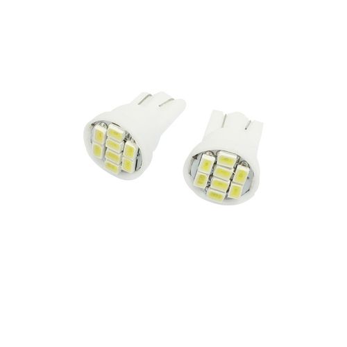 uxcell 2 x T10 194 168 W5W 1210 Surface Mount Device 8 LED Wedge Light Door License Plate Lamp Bulb