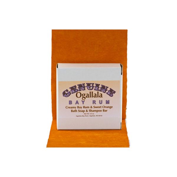 Ogallala Bay Rum Two (2) Genuine, Bay Rum & Sweet Orange Bath/Shampoo Bars(includes 2 bars)