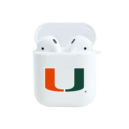 Airpods Case, TPU, University of Miami AirPods Pro (Gen 1 & 2) / White (TPU)