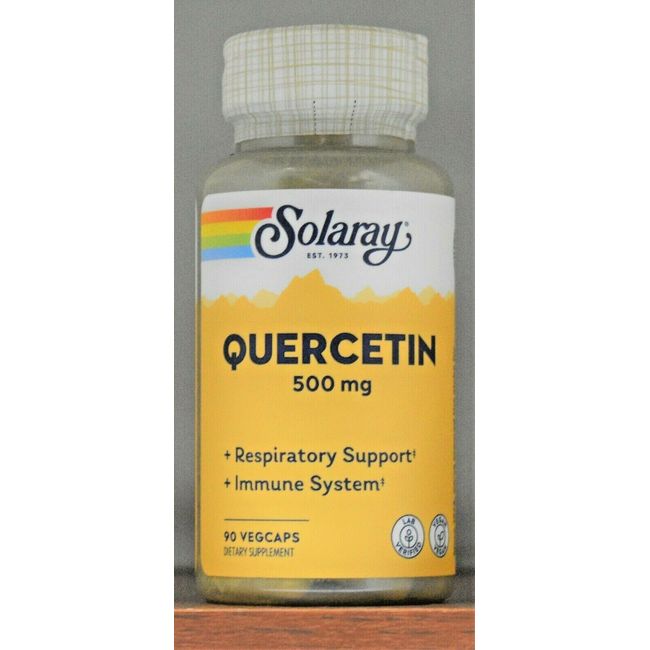 Solaray Quercetin 500mg 90ct VegCaps Sinus Support Respiratory Immune Support