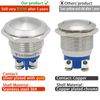 3pcs Waterproof Ip67 16mm 5/8" Momentary Push Button Switch Domed Head Stainle