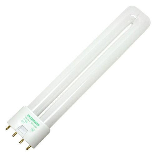 LEDVANCE 20594 White, Sylvania DULUX 18W T5 Single-Ended Twin-Tube Compact Fluorescent Lamp, 2G11 4-Pin Base, 3500K Bright, 1 Pack