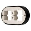 PR1 Series Surface-Mounted Retro Frame for 2 Sockets, Black