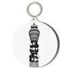 Gift Insanity BT (BRITISH TELECOM) TOWER - POP ART - WHITE BACKGROUND - 45mm Keyring