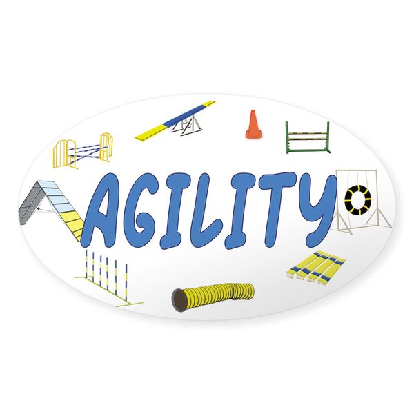 CafePress Agility Oval Sticker Oval Car Bumper Sticker