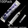 100Pack 5ml 5cc Disposable Plastic Syringes with 22Ga, Individually Sterile Package