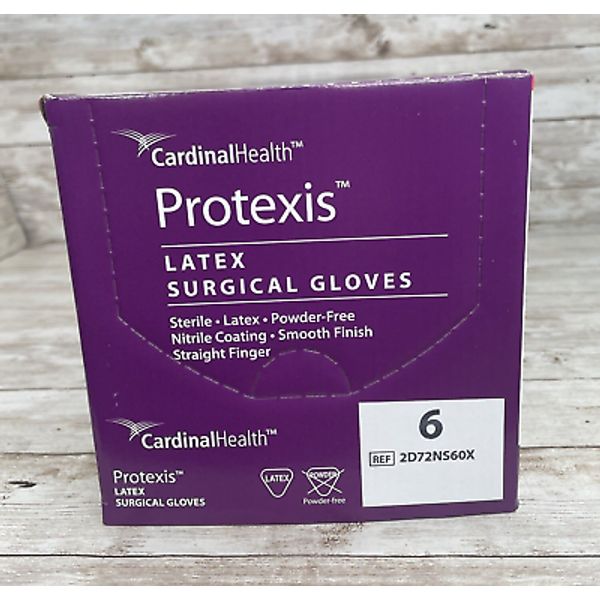 1 Box Cardinal Health Protexis Latex Surgical Gloves Sterile, Size: 6 Exp: 12/24